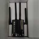 1200Mbps Dual Band 5GHz/2.4GHz WiFi Extender, WiFi Extender Signal Booster, 12880 Sq.Ft Coverage, 105-Device Support, Setup for Home & Outdoor Use,. Black