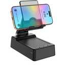Cell Phone Stand with Wireless Bluetooth Speaker Adjustable Holder Anti-Slip Base HD Surround Sound for Home, Desk & Outdoors Compatible with Mobile & Tablets