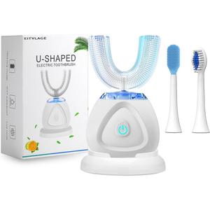 360 Ultrasonic Toothbrush, Automatic Toothbrushes Auto Sonic Tooth Brush, Teeth whitening Brush with Timer & Wireless Charging 360 Ultrasonic Electric Toothbrush for Adult