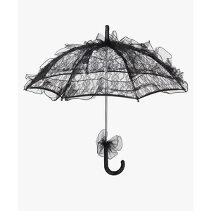 Kids Lace Parasol Umbrella – 24 Inch Vintage Ruffle Umbrella for Girls, Princess Style Lace Sunshade for Wedding, Photoshoot, Tea Party, Dress Up