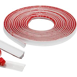 Flexible Trim Caulk Strip Wall Moulding Trim, 1/2 in x16 Ft Peel and Stick Trim for Wall Corner Deco, Ceiling, Backsplash Tile Edge, Countertops, Baseboard, Floor(White)
