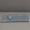 Wireless Keyboard and Mouse Combo, Full Sized 2.4GHz Wireless Keyboard with Comfortable Palm Rest and Optical Mouse for Windows, Mac OS PC/Desktops/Computer/Laptops (Gray)