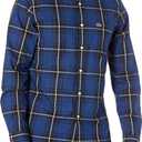 Lacoste Men's Long Sleeve Plaid Slim Fit Poplin Shirt, Globe/Blackwhite, X-Large/ Slim Fit