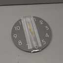 Mosewa Wall Clock 8 Inch Gray Battery Operated Silent Non Ticking Simple Modern Clock Decorative for Bedroom Living Room Kitchen Home Bathroom Office