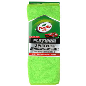 Turtle Wax Platinum 2pk Plush Drying/Dusting Towel: Microfiber Car Wash & Drying Towels for RVs, Trucks, Boats