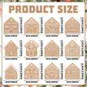 120 Pcs Christmas Gingerbread House Gift Tags with String Christmas Tree Hanging Ornaments Gingerbread House Kraft Paper Labels Goodie Bags Tags for DIY Present Wrapping Holiday Decorations