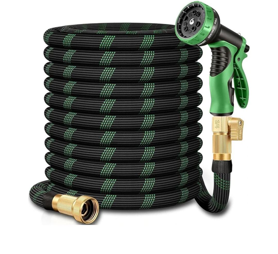 100 ft Garden Hose,2026 New Improved Lightweight All-Weather Water Hoses, Ultra Durable and Flexible Garden Hose with 10-Function Spray Nozzle, Leak-Free Connections Garden Hose for Yard, Lawn,Outdoor
