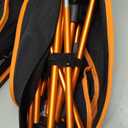 MOON LENCE Portable Camping Chair Backpacking Chair - The 4th Generation Ultralight Folding Chair - Compact, Lightweight Foldable Chairs for Hiking Mountaineering, Beach (Orange-2Pack)