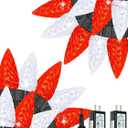 2 Pack C6 Christmas Lights Outdoor Indoor, Total 200 LED 66 FT Connectable Christmas String Lights with Timer & 13 Modes, Waterproof Twinkle Light for Xmas Tree Party Yards Decorations (Red and White)