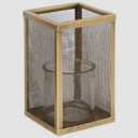 Honeybloom Metal Mesh Pillar Candle Holder 10 in