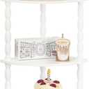 MaxSmeo Corner Bookshelf, 5-Tier Corner Shelf Stand, Modern Corner Plant Shelves with Storage, for Bedroom, Bathroom, Kitchen, Living Room (White)