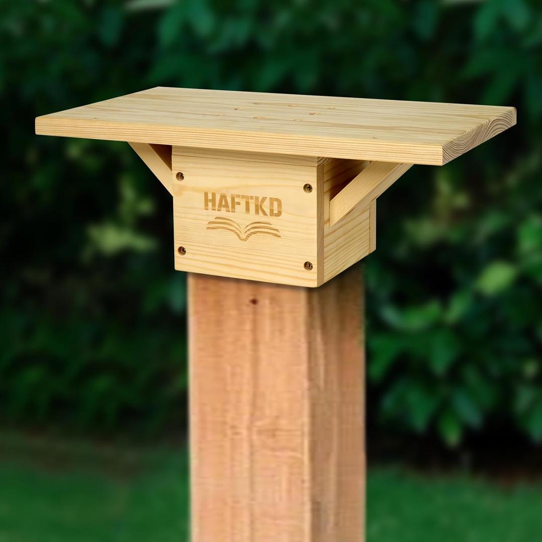 Little Library Mount, Outdoor Library Book Box Bracket Holder, Suitable for 4x4 Post, Stable & Quick - Install, for Neighborhood Community and School