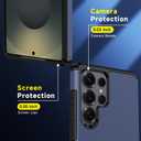 for Samsung Galaxy S25 Ultra Phone case with Tempered Glass Screen Protector+Camera lens Protector,for Samsungs S25 Ultra Phone case,Silicone Durable Armor for Samsung Galaxy S25 Ultra case