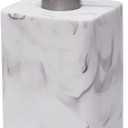 Suanti White Marble Style Hand Soap Dispenser, Refillable Liquid Decorative Soap Dispenser for Bathroom Countertop and Kitchen (14.5 Oz)