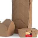 Take Out Food Containers Microwaveable Kraft Brown Take Out Boxes 45 oz (50 Pack) Leak and Grease Resistant Food Containers - Recyclable Lunch Box - To Go Containers for Restaurant, Catering and Party