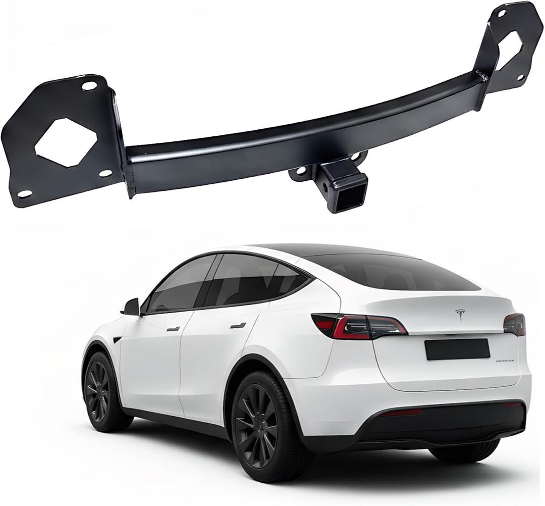 Rear Trailer Hitch for Tesla Model Y 2019-2025 - Heavy Duty Class 3 Hitches Towing Bar with 2 Inch Reciever - 8,000lbs Max GTW, Anti-Rust, Bolt-On Simple Installation, No Cutting, No Drilling, Black