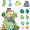 Baby Dinosaur Cake Toppers Dinosaur Cake Decorations Dinosaur Birthday Cake Toppers for Baby Shower Dinosaur Themed Birthday Party Supplies (Style 2)