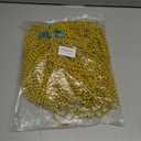 Huskein 120Pcs Gold Mardi Gras Beads Necklaces, 33 Inch Oval Beads Necklaces Gold Accessories, Christmas New Years Eve Party Favors, Mardi Gras Favors New Years Supplies Christmas Decorations