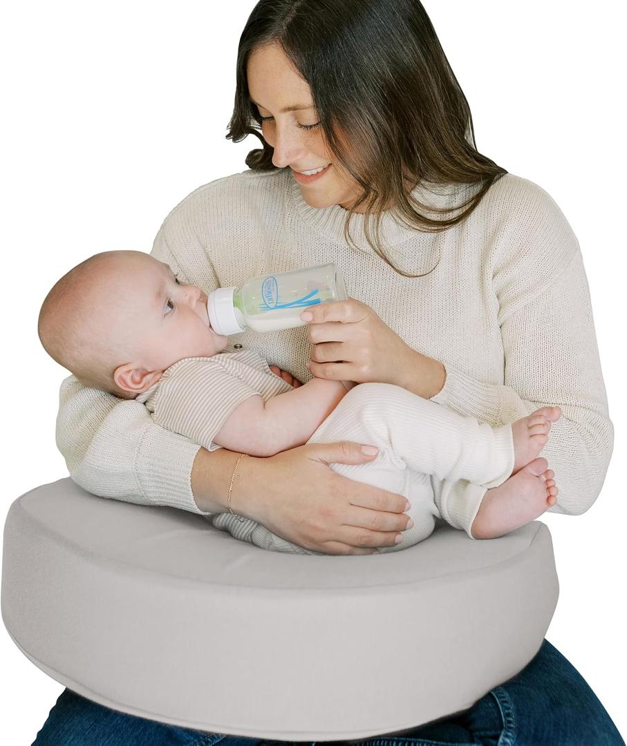 Dr. Brown's Bottle Feeding and Nursing Lap Support Pillow, Light Gray, 1-Pack