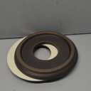 2 Pack Molded PU Ceiling Medallion for Light Fixtures and Ceiling Fans, 10"OD x 4"ID x 1"P Wood Grain Oil Rubbed Bronze