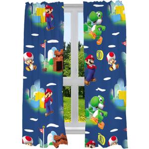 Franco Kids Room Window Curtains Drapes Set, 82 in x 63 in, Super Mario