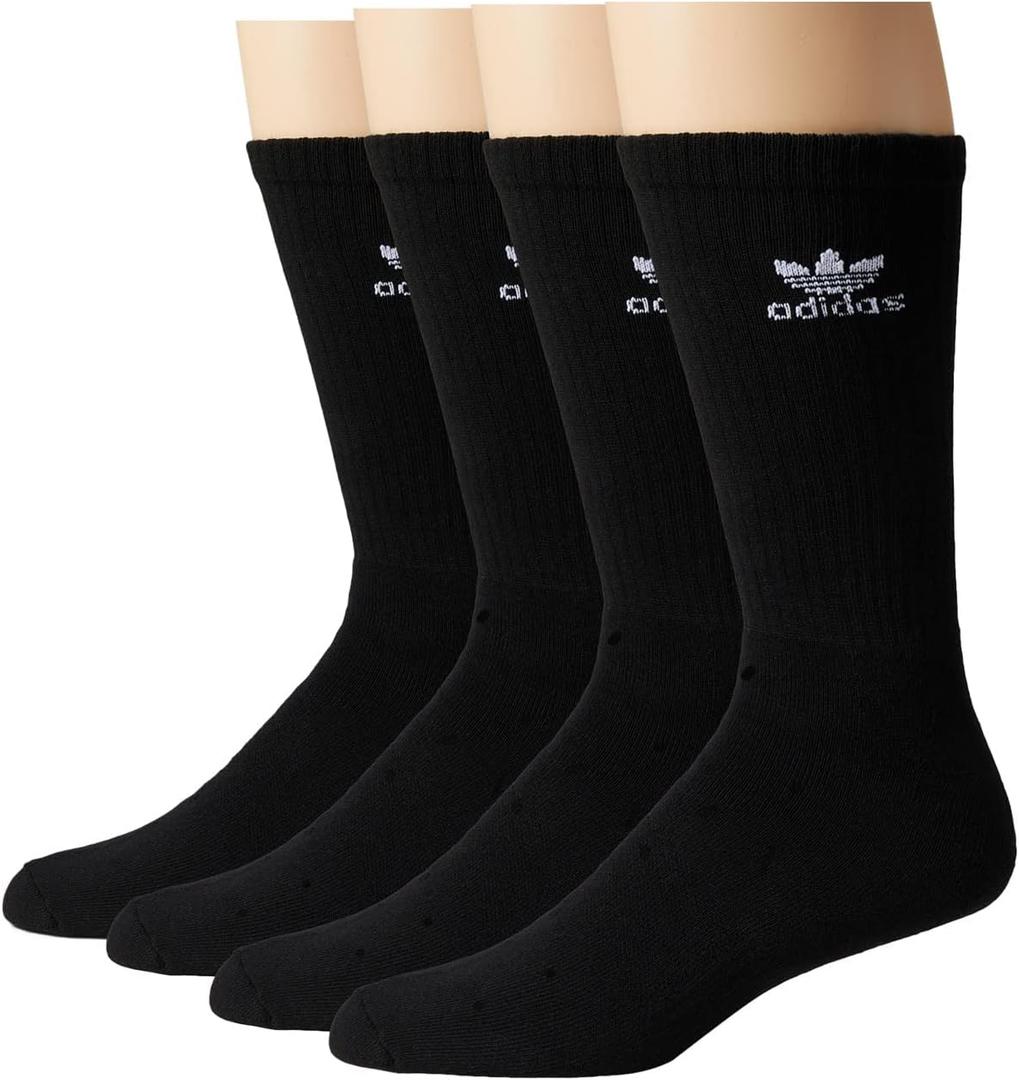 adidas Men's Athletic Cushioned 6-Pack Crew, Cushioned Crew Socks with Arch Compression for a Secure Fit