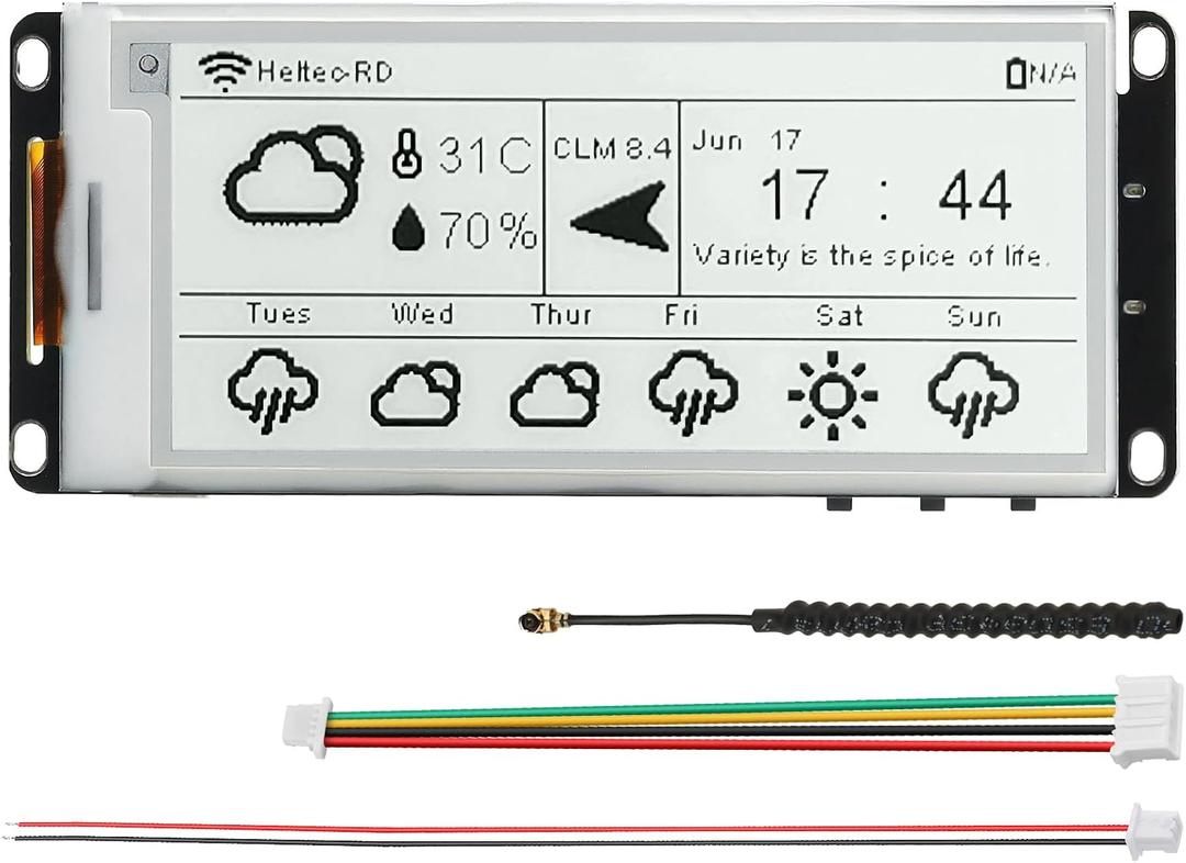 Vision Master E290 Development Board with 2.9" E-Ink Display Screen, SX1262 Chip BLE WiFi ESP32-S3R8 LoRa Module Compatible with Arduino PlatformIO Micpython Meshtastic Raspberry PI IoT902-928MHz