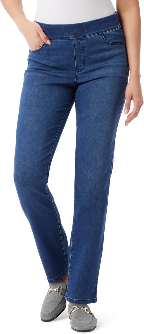 Gloria Vanderbilt Womens Amanda Pull on High Rise Jean Standard (X-Large, Metzen Whiskers)