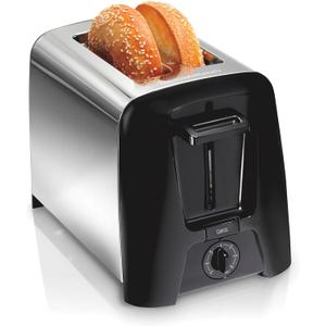 Hamilton Beach 2 Slice Toaster with Extra Wide Slots, Shade Selector, Auto-Shutoff, Cancel Button and Toast Boost, Black