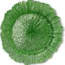 allgala 13-Inch 6-Pack Heavy Quality Plastic Round Charger Plates-Reef Green-HD80335