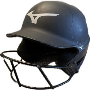 Mizuno Adult F6 Fastpitch Softball Batting Helmet with Mask (Small/Medium, Black)