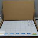 JILoffice Dry Erase Calendar Whiteboard - Magnetic White Board Calendar Monthly 36 X 24 Inch, Black Aluminum Frame Wall Mounted Board for Office Home and School