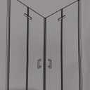 Click to see full view 4+ 2 VIDEOS Corner Shower Door,36 in.D x 36 in. W x 72 in. H Double Sliding Corner Shower Door with 1/4 in. Tempered Glass, Sliding Shower Enclosure, Matte Black