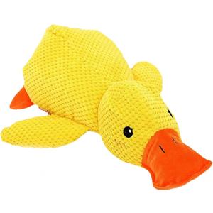 The Mellow Dog Calming Duck Toy, 2025 New Calming Duck Toy for Dogs, Dog Emotional Support Ducks Durable Yellow Stuffed Ducks Chew Toys for Dogs Indoor Puppy (Small(8.7 * 9.8in))