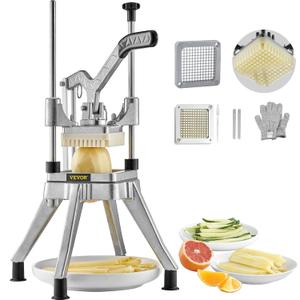 VEVOR Commercial Vegetable Fruit Chopper 1/4" Blade Heavy Duty Professional Food Dicer Kattex French Fry Cutter Onion Slicer Stainless Steel for Peppers Potato Mushroom VEVOR Commercial Vegetable Fruit Chopper 1/4" Blade Heavy Duty Professional Food Dicer Kattex French Fry Cutter Onion Slicer Stainless Steel for Peppers Potato Mushroom