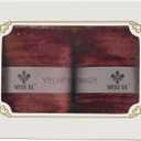 MEEDEE Rust Red Velvet Ribbon 2 Inch Vintage Frayed Ribbons 2 Rolls 4 Yards Crinkle Rust Ribbons Silk Velvet Ribbon for Christmas Tree, Gift Wrapping, Holiday Decor, Wedding Favors