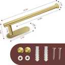 DEKAVA Paper Towel Holder Under Cabinet for Kitchen, Adhesive Paper Towel Holder Wall Mount, SUS304 Stainless Steel 13 inch(1,Gold)