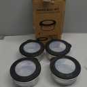 4-Piece Glass Food Storage Container Set with Airtight Lids  450ml (15oz) Round Bowls, Leakproof and BPA-Free, Ideal for Meal Prep, Leftovers, and On-the-Go Snacks  Black