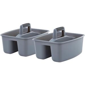 Mighty Tuff Rough and Rugged All-Purpose Cleaning Caddy, Grey/Black 2 Count (CD0170)
