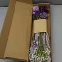 Ling's moment Artificial Greenery Stems Box Set, 42pcs with 9 Kinds of Faux Greenery Picks for DIY Bridal Bouquets Wedding Floral Arrangement Table Centerpieces, Lavender & Golden