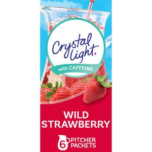 Crystal Light Sugar-Free Energy Wild Strawberry Low Calories Powdered Drink Mix 6 Count Pitcher Packets (2.53 Ounce (Pack of 1))