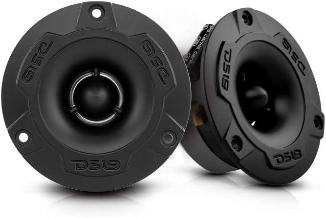 DS18 PRO-TWX1/BK 3.8" Aluminum Super Bullet Tweeter, 240W Max, 1" Aluminum 4-Ohms Voice Coil, Built in Crossover - PRO Tweeters are The Best in The Pro Audio and Voceteo Market (2 Speakers Included)
