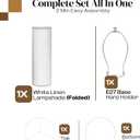Lamp Shades Set of 1–𝟏𝟏.𝟔” 𝐓𝐨𝐩 𝐱 𝟏𝟐.𝟔” 𝐁𝐨𝐭𝐭𝐨𝐦 𝐱 𝟗.𝟖” 𝐇𝐢𝐠𝐡 Drum Lamp shades–Fits Harp-Style Bedside & Floor–Easy Assembly(Ships Rolled Flat) (White - Pack of 1, Medium)