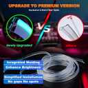 Jushope Car LED Lights, Interior Car Lights with Wireless APP/RF Remote/Button Control, Car Ambient Lighting Kit with 315" Integrated Molding Fiber Optic RGB Sync to Music (6 in 1-USB)