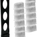 Water Filter Holder with 12 Replacement Charcoal Filters, Compatible with Multiple DCC & SS Models