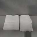 32 Inch Length,White Linen Kitchen Curtains,Extra Wide Small Bathroom Curtains Window Rustic Farmhouse