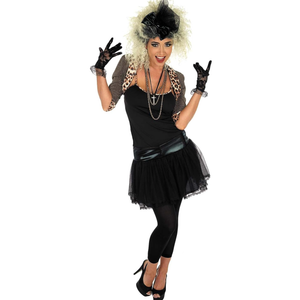 fun shack 80s Pop Star Costumes for Women, Vintage Pop Star Outfit, 80s Halloween Party Costume for Women,M,no decorations