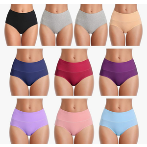 Womens Cotton Underwear Breathable Stretch Postpartum Panties Full Coverage Ladies Briefs Multipack
XL