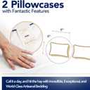 TEXAS LINEN CO. Luxury Egyptian Cotton King Pillow Cases Set of 2-1000 Thread Count Pillowcases for Sleeping, Soft, Cooling Pillow Cover, Extra Long Staple Hotel Quality Pillow Cases - Light Blue