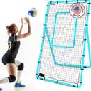 VELOCITY Adjustable Volleyball Rebounder Net, 7x4 ft, Training Equipment with Angle Customization, Durable & Portable with Travel Bag, Improve Volleying, Bumping, Spiking Skills